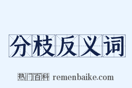 分枝反义词是什么意思的图片